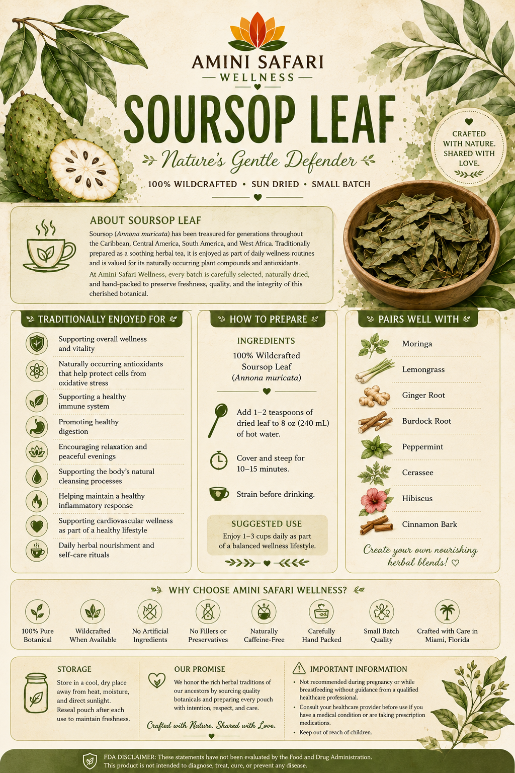 Soursop Leaves (Dried)