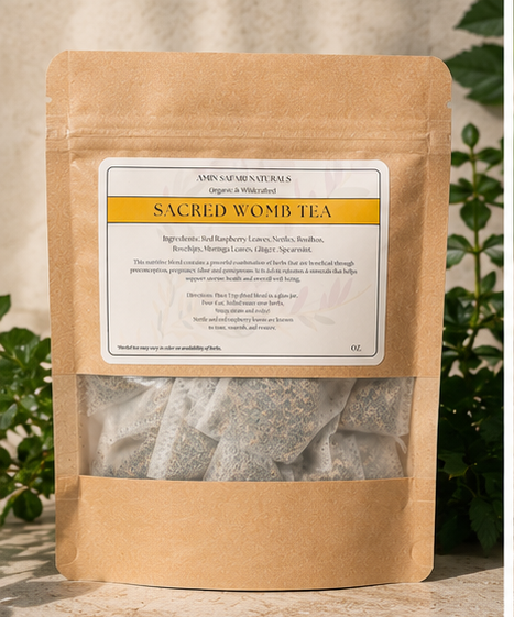 Sacred Womb Tea | Pregnancy |  Menstrual Support  | Mineral-Rich Botanical Blend | Caffeine-Free  | Handcrafted Herbal Infusion (2oz)  | Loose Leaf